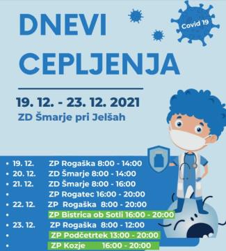 Razpored vseh cepljenj